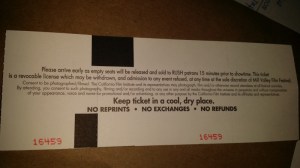 festival film ticket